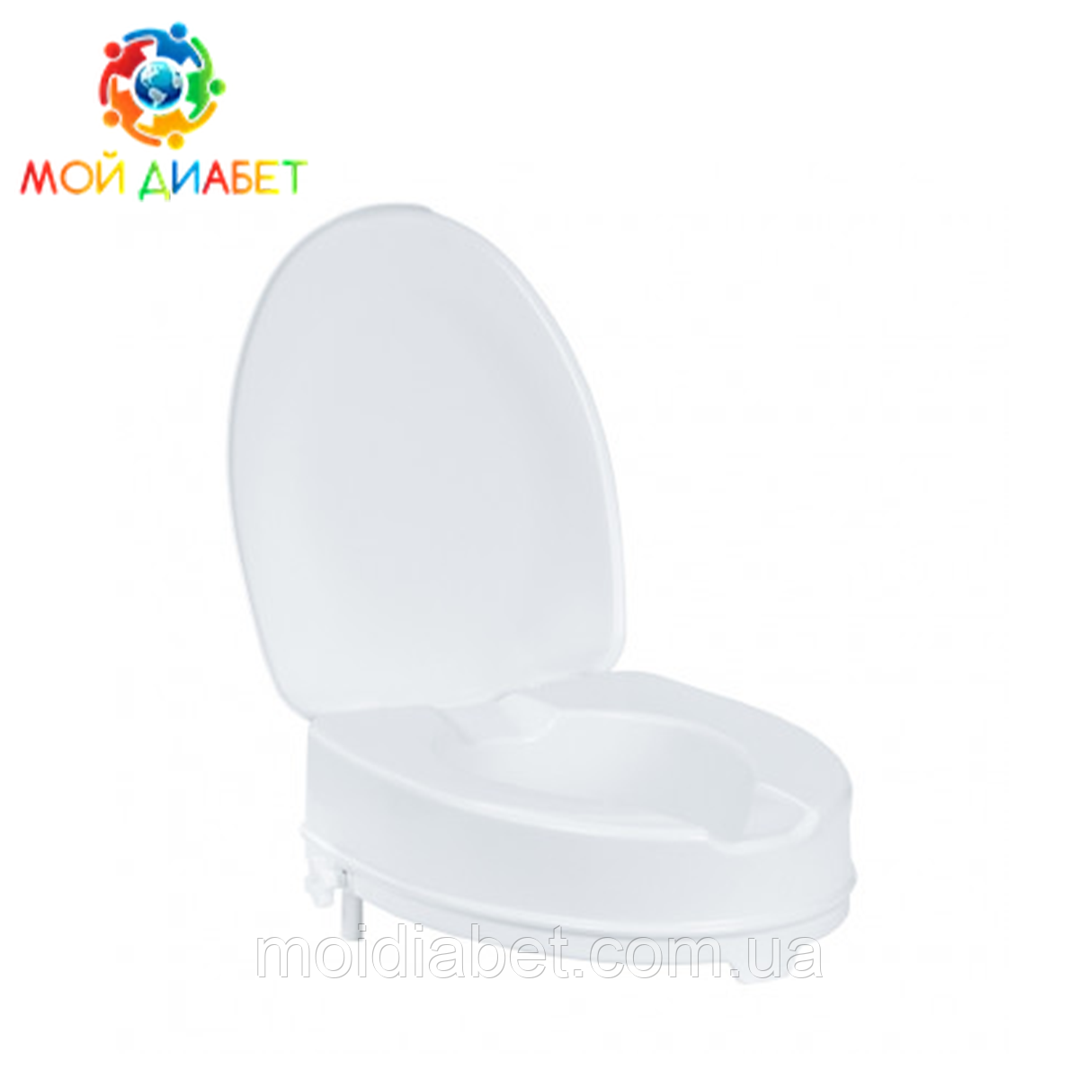 Високе туалетне сидіння King 10 см, з кришкою KING-10L-00, фото 1