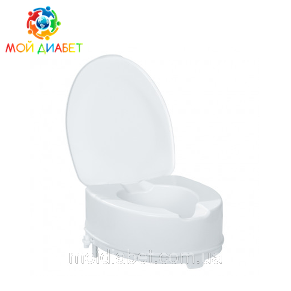 Високе туалетне сидіння King 15 см, з кришкою KING-15L-00, фото 1