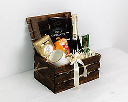 Ящик дерев’яний декоративний з кришкою Лофт коричневий Міні