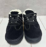 Зимові дитячі кросівки натуральний замш Itts 32-36 чорний, фото 5