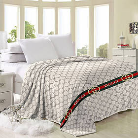 Великий флісовий плед-покривало Символи бренду 220х240 із мікрофібри Велсофт