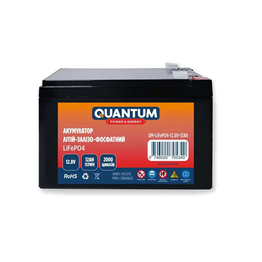 Акумулятор QUANTUM LiFePO4 12.8V 12AH, фото 1