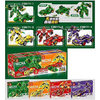 Конструктор 2в1 (робот+транспорт), від 185 деталей CD8171 G-Rich