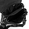 Сумка чоловіча чорна на плече на два відділи на блискавках з екошкіри середня Dr. Bond 222-2, фото 6