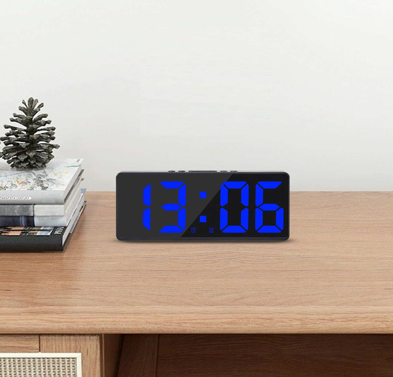 Годинник Deepfox DS-6628 LED цифровий електронний настільний Будильник Дата Температура 15.5 х 6.3см, фото 1