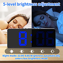 Годинник Deepfox DS-6628 LED цифровий електронний настільний Будильник Дата Температура 15.5 х 6.3см, фото 2