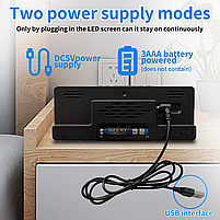 Годинник Deepfox DS-6628 LED цифровий електронний настільний Будильник Дата Температура 15.5 х 6.3см, фото 4