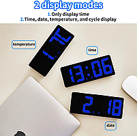 Годинник Deepfox DS-6628 LED цифровий електронний настільний Будильник Дата Температура 15.5 х 6.3см, фото 8