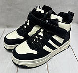 Зимові дитячі кросівки на овчині  Bessky 32-37 чорний, фото 3