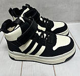 Зимові дитячі кросівки на овчині  Bessky 32-37 чорний, фото 2
