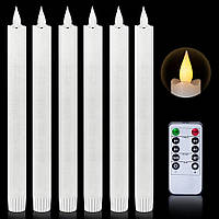 Набір LED свічок WinsTime 6 шт з пультом безпечні фламелес свічки, ефект живого полум я (декор, камін, стіл)