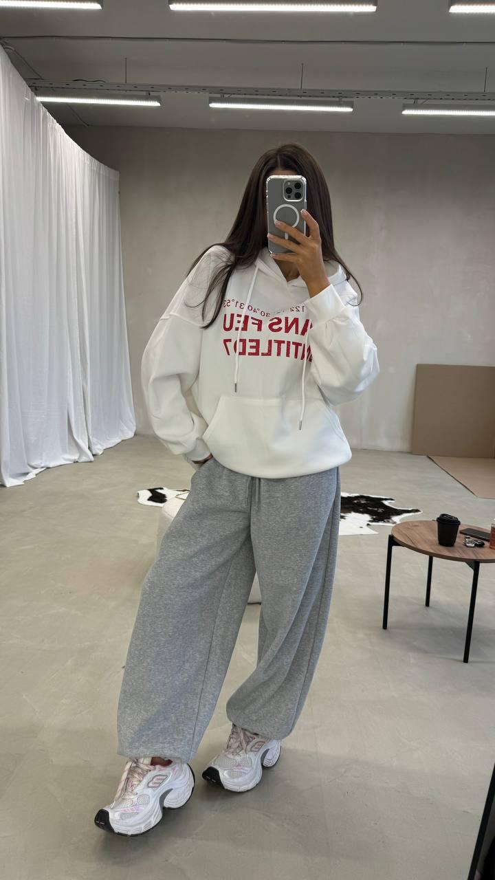 Жіночий костюм DANS FEU меланж+молочний, фото 1