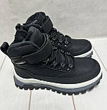 Зимові дитячі черевики Clibee на овчині чорні 32-37, фото 2