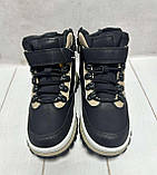 Зимові дитячі черевики Clibee на овчині чорні/бежеві 33-37, фото 5