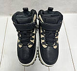 Зимові дитячі черевики Clibee на овчині чорні/бежеві 33-37, фото 4