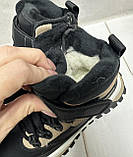 Зимові дитячі черевики Clibee на овчині чорні/бежеві 33-37, фото 7