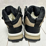 Зимові дитячі черевики Clibee на овчині чорні/бежеві 33-37, фото 6