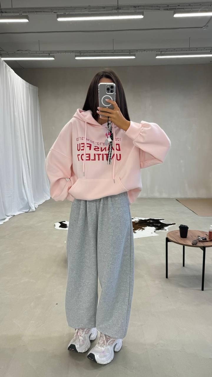 Жіночий костюм DANS FEU меланж+рожевий, фото 1