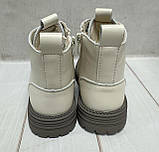 Дитячі зимові черевики на овчині clibee молочні 27-32, фото 7