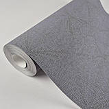 Шпалери вінілові 0.53 × 10.05 м Marburg 30829, сірі з візерунком для спальні, вітальні, коридору, фото 2