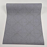 Шпалери вінілові 0.53 × 10.05 м Marburg 30829, сірі з візерунком для спальні, вітальні, коридору, фото 4