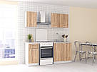 Модульна кухня шириною 1.2 м з підлоговою тумбою під мийку Кухонні меблі з Ламінованого ДСП 15041, фото 3