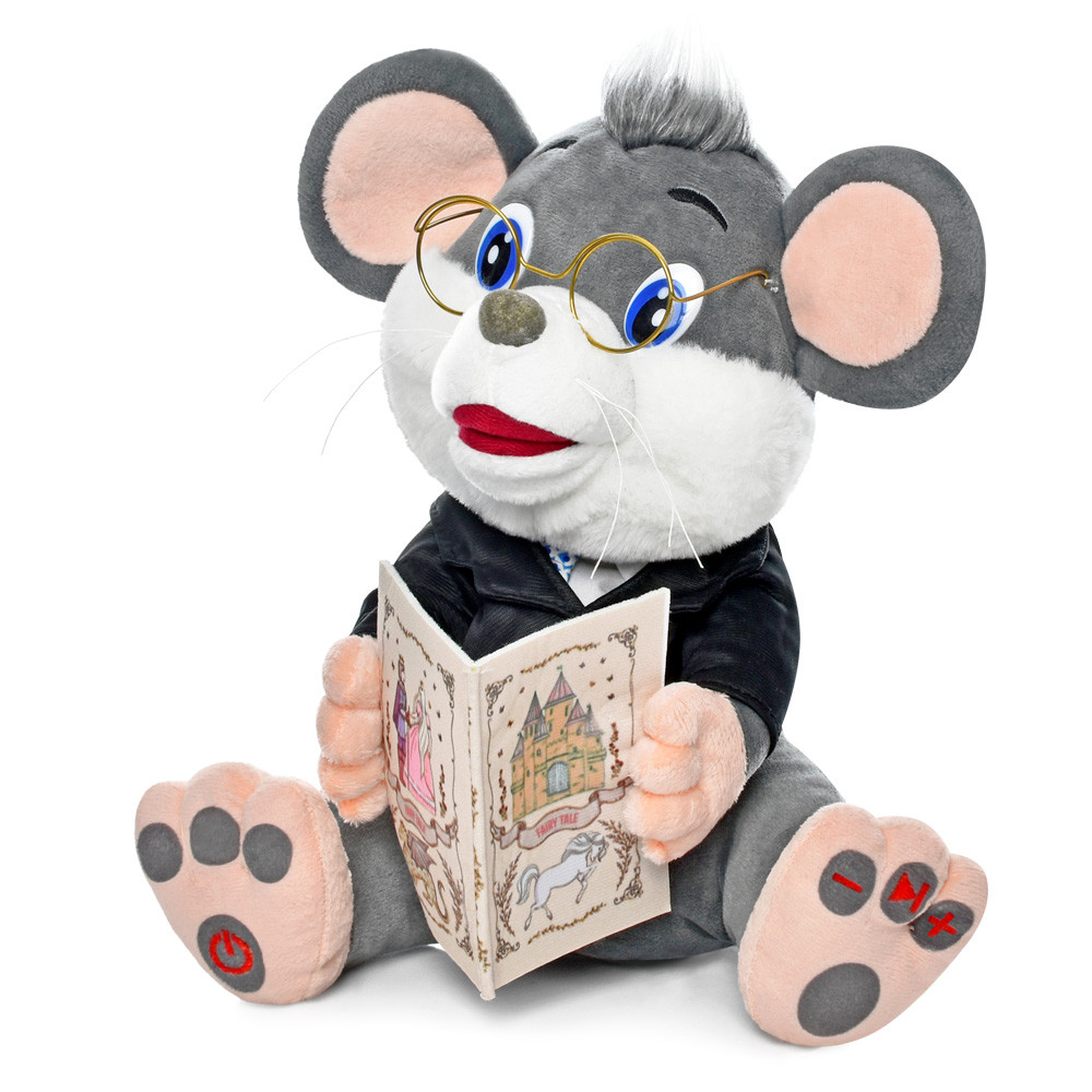 Інтерактивна іграшка мишеня-казкар Limo Toy FT0033 — українські аудіоказки, рухається і говорить, 30 см, фото 1