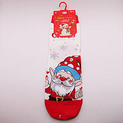 Новорічні шкарпетки жіночі 36-41 білі Coalo 6327