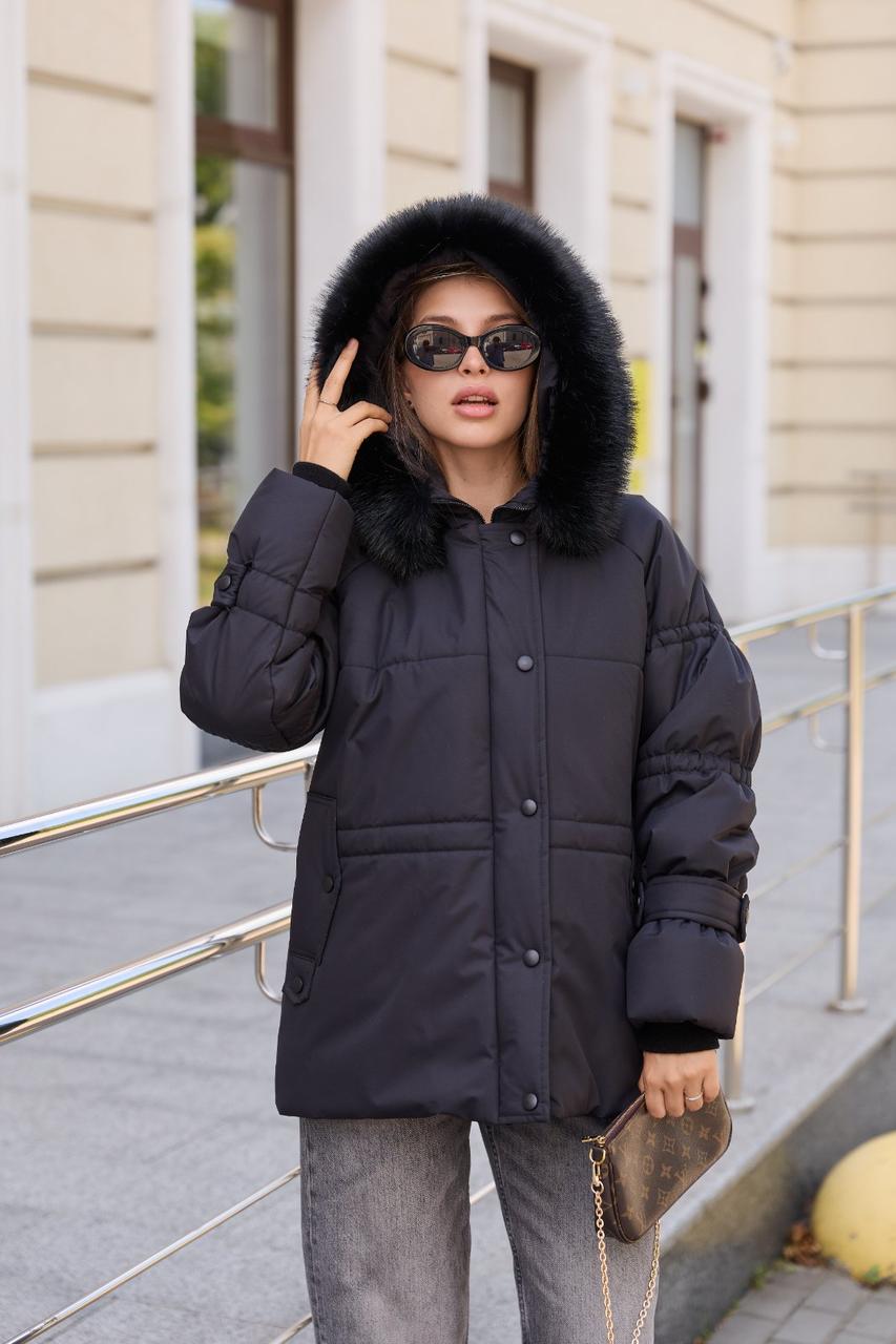 Елегантна жіноча зимова куртка К-351 р-ри 42–54