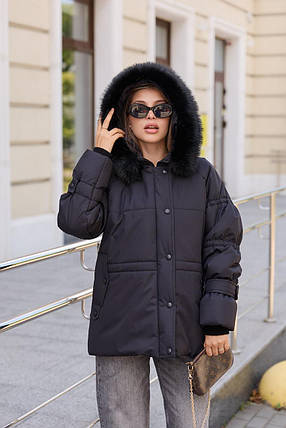 Елегантна жіноча зимова куртка К-351 р-ри 42–54, фото 1