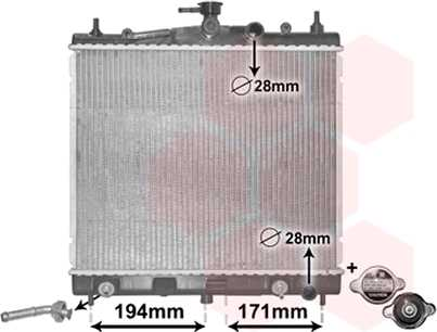 Радіатор Nissan Micra3/Note 1.2/1.4/1.6 AT 03- (Van Wezel) 13002248