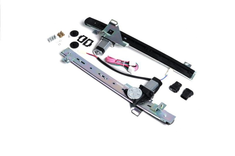 Склопідіймач ВАЗ 2108, 2113 електричний рейковий (передні двері, комплект) (DECARO) 2108-6104020