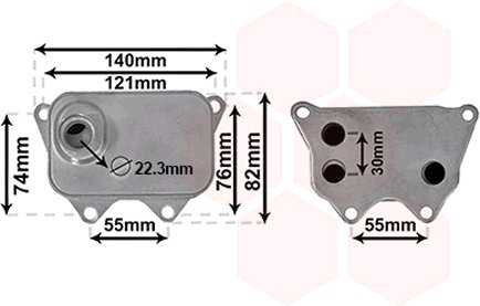 Радіатор масляний Seat/Skoda/VW/Audi (Van Wezel) 03013704