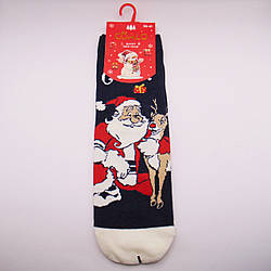 Новорічні шкарпетки жіночі 36-41 сині Coalo 6327-1