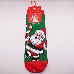 Новорічні шкарпетки жіночі 36-41 зелені Coalo 6327