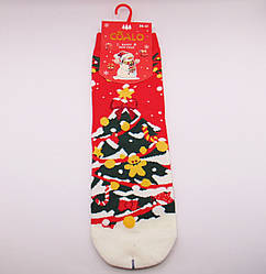 Новорічні шкарпетки жіночі 36-41 червоні Coalo 6327