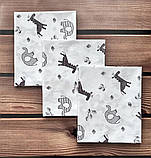 Ситцева пелюшка для малюків 100*80 см бавовна в пологовий будинок BST Коричневий на білому, фото 2