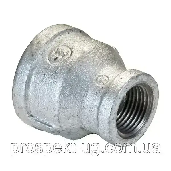 Муфта Ду25х15 (1"х1/2") чавунна оцинкована перехідна різьба ВВ, фото 1
