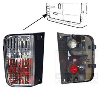 Ліхтар задній лівий Renault Trafic 01-14 (Van Wezel) 4394929