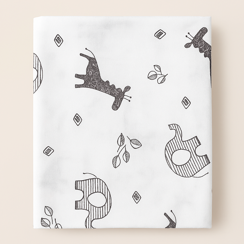 Ситцева пелюшка для малюків 100*80 см бавовна в пологовий будинок BST Коричневий на білому, фото 1