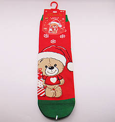 Новорічні шкарпетки жіночі 36-41 червоні Coalo 6323-1