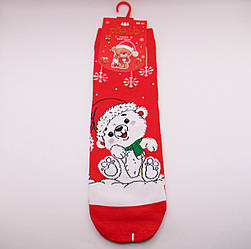 Новорічні шкарпетки жіночі 36-41 червоні Coalo 6327-1