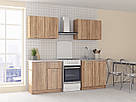 Модульна кухня верхні шафчики і нижні тумби 1.6 м Комплект кухонних меблів 15043 із Ламінованого ДСП, фото 2