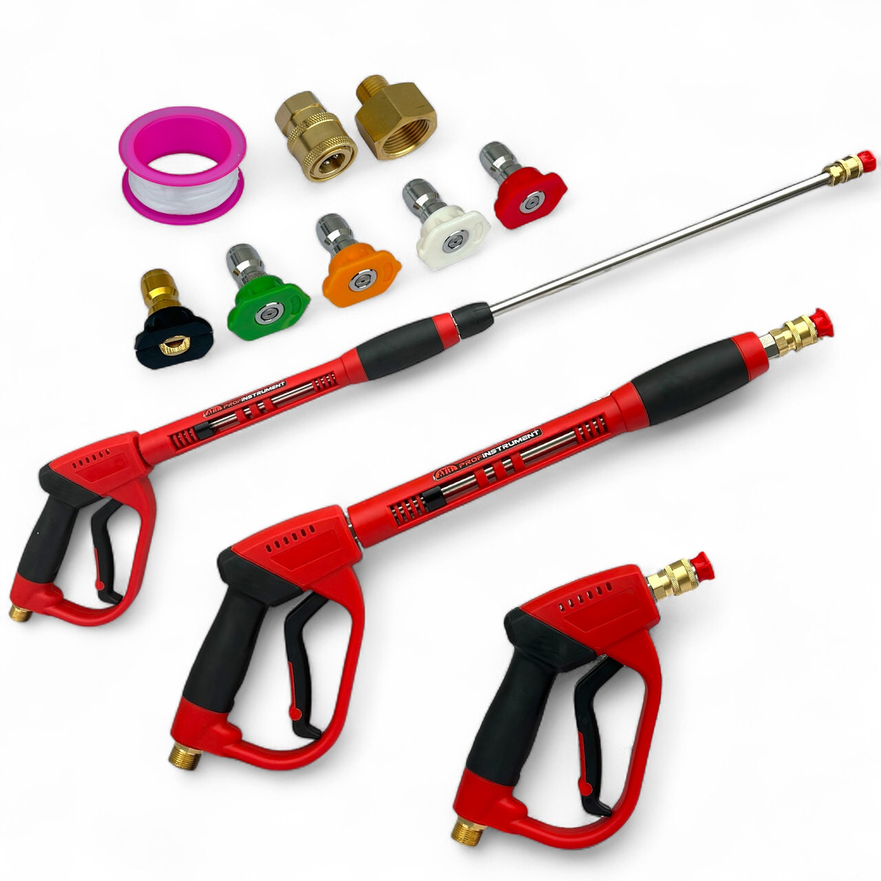 Професійний пістолет 3-в-1 для мийки високого тиску Profinstrument 345 бар (14–22 мм), фото 1