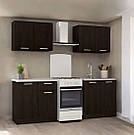 Модульна кухня верхні шафчики і нижні тумби 1.6 м Комплект кухонних меблів 15043 із Ламінованого ДСП, фото 4