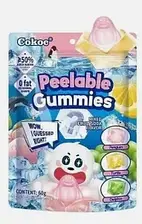 Цукерки фруктово-содовий мікс Peelable Gummies Mixed  Fruit Soda COKOC 60 г