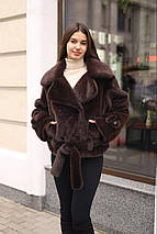 Розкішна зимова шуба з еко-хутра ПВ-381 р-ри 42–54, фото 4