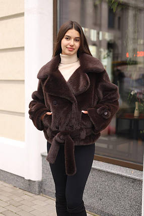 Розкішна зимова шуба з еко-хутра ПВ-381 р-ри 42–54, фото 1