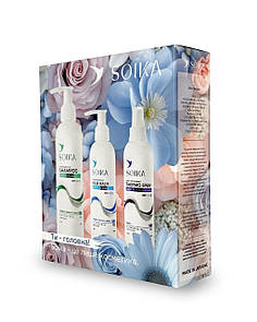 Весняний набір для волосся Soika «Очищення і зволоження» 3-в-1