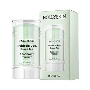 Парфумований дезодорант з гіалуроновою кислотою і пребіотиками HOLLYSKIN Prebiotic Deo. Green Tea 50 г